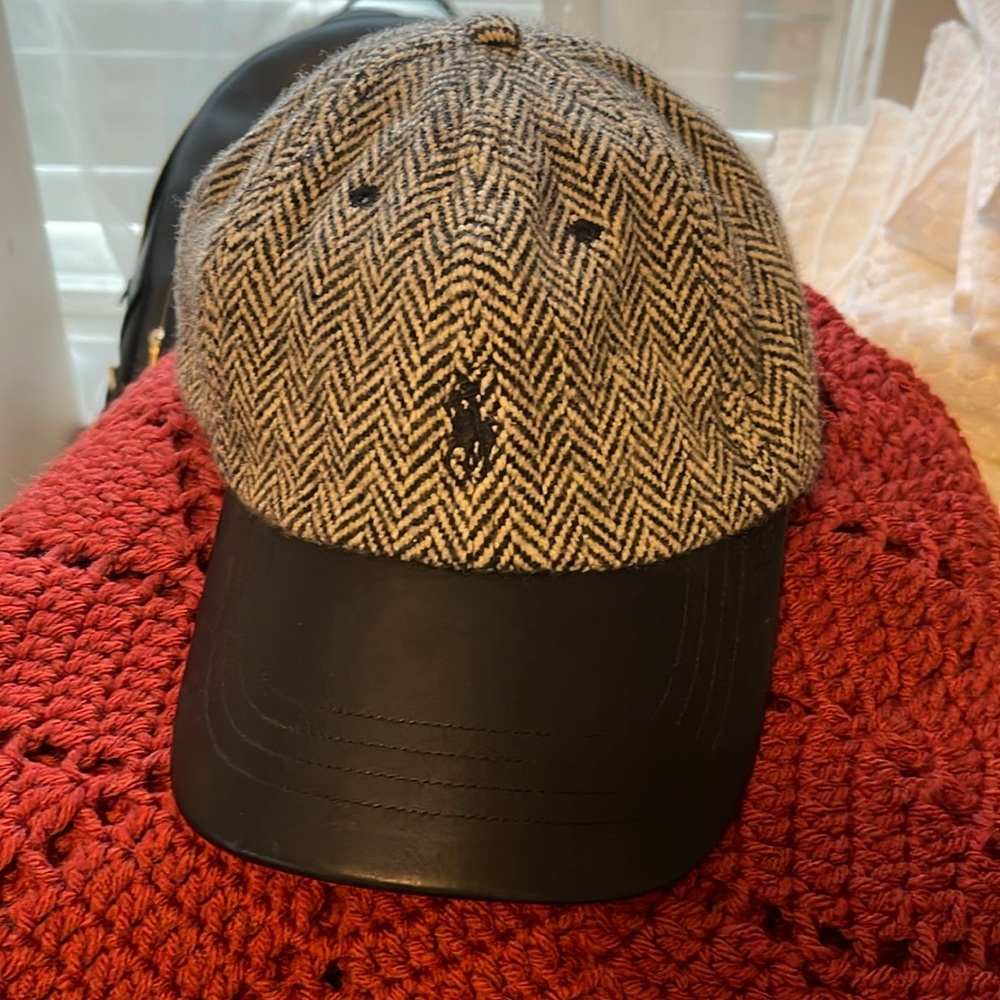 Vintage Polo Ralph Lauren leather and wool hat! Classic!